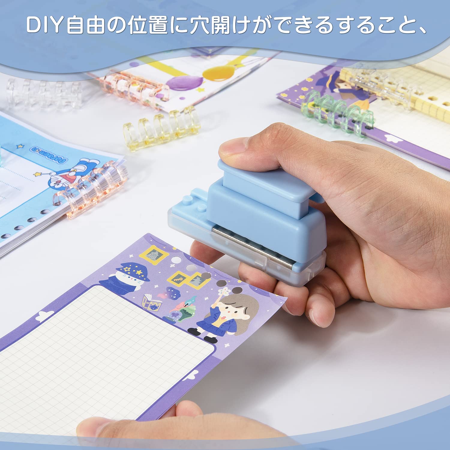 Amazon.co.jp: IMLIKE ルーズリーフ 5穴あけパンチ5穴製本用とじ具16個